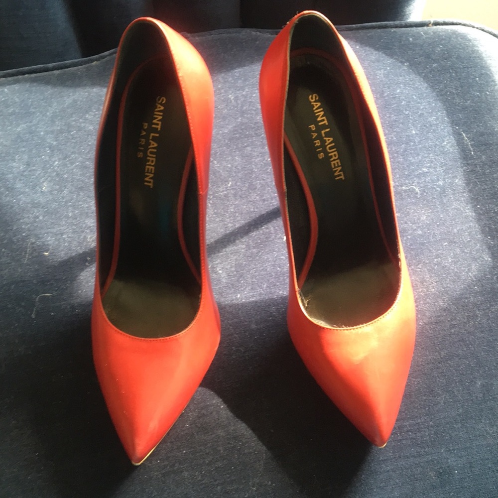 Saint Laurent red stilettos